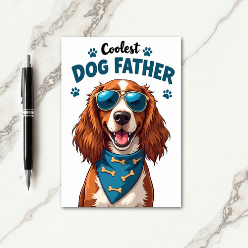 Dog Father Shades Of Cool Card