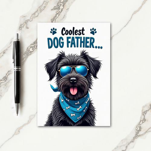 Dog Father Shades Portrait Card