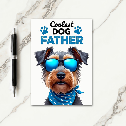 Dog Father Sunglass Celebration Card