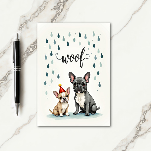 Dog Fathers Day Art Card
