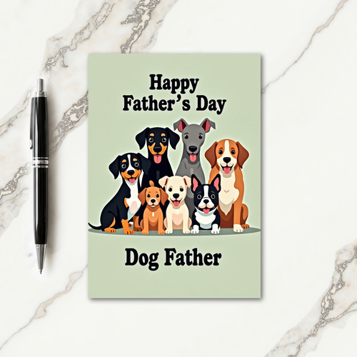 Dog Fathers Day Friends Card