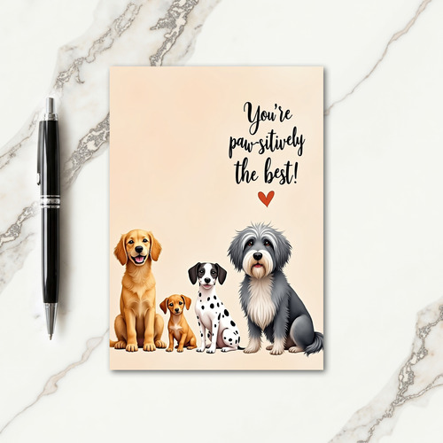 Dog Fathers Day Graphic Card