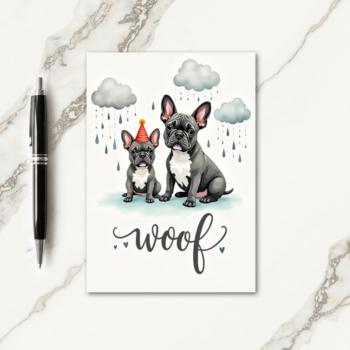 Dog Fathers Day Scene Card