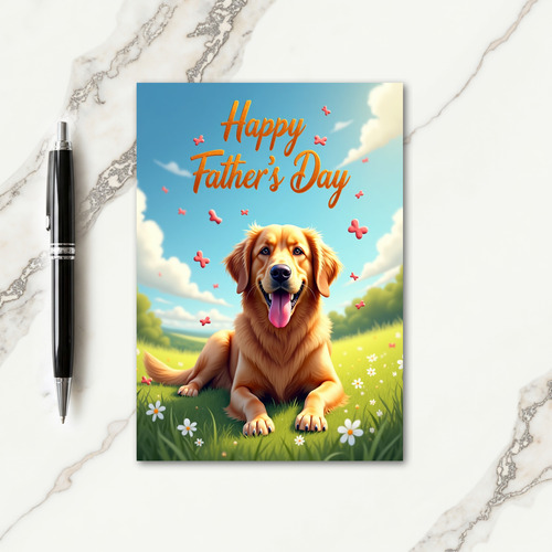 Dog Fathers Day Smiles Card
