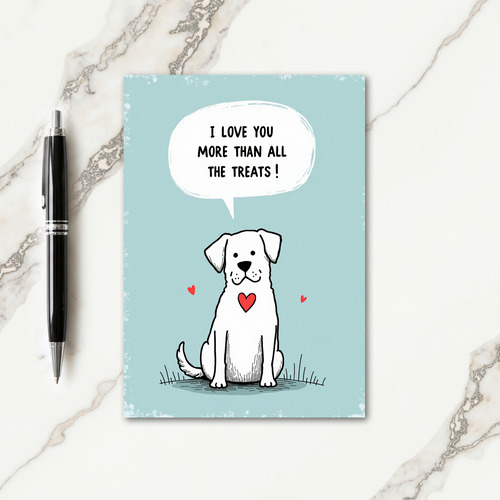 Dog Fathers Day Treats Card