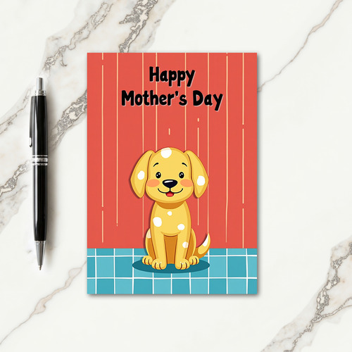 Dog Happy Mothers Day Greeting Card