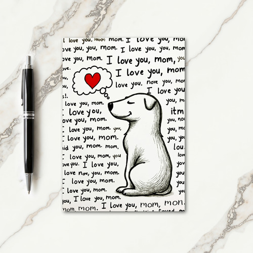 Dog Heartfelt Mothers Day Card
