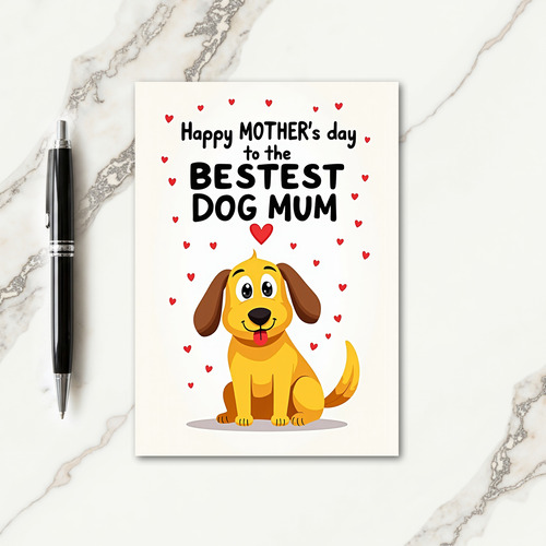 Dog Illustration Mother Day Card