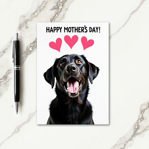 Dog Illustration Mothers Day Card