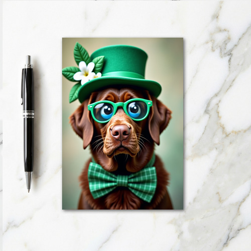 Dog In Hat Festive Fun Card