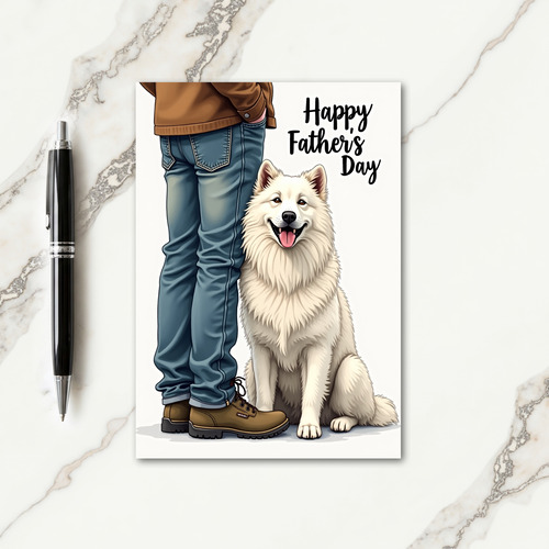 Dog Joy Fathers Day Scene Card
