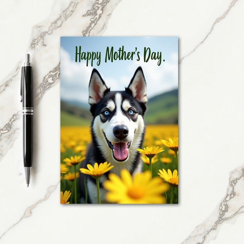 Dog Joy Floral Mothers Day Card