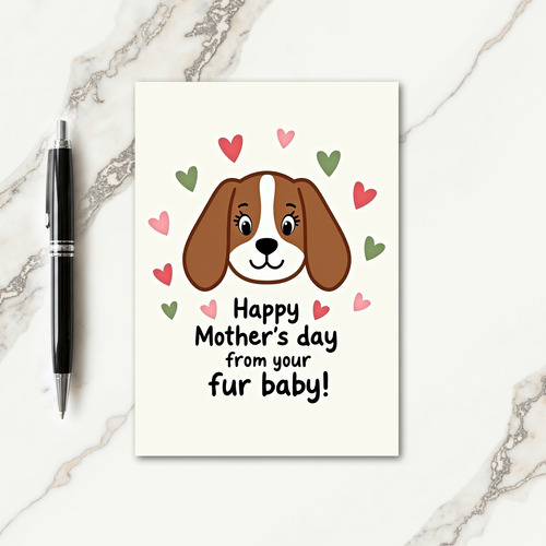 Dog Loves Mom Happy Mothers Day Card