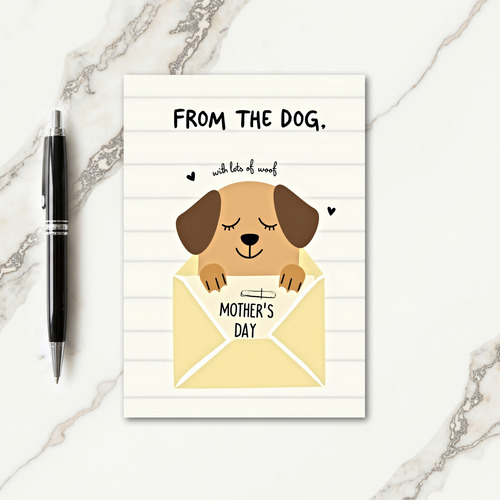 Dog Loves Mom Mothers Day Card