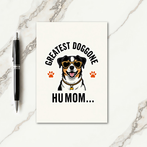 Dog Mom Affection Illustration Card