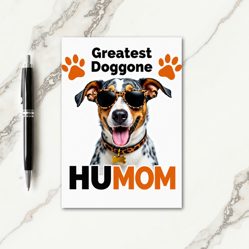 Dog Mom Best Ever Illustration Card