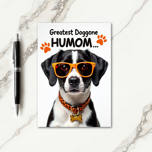 Dog Mom Happy Day Portrait Card