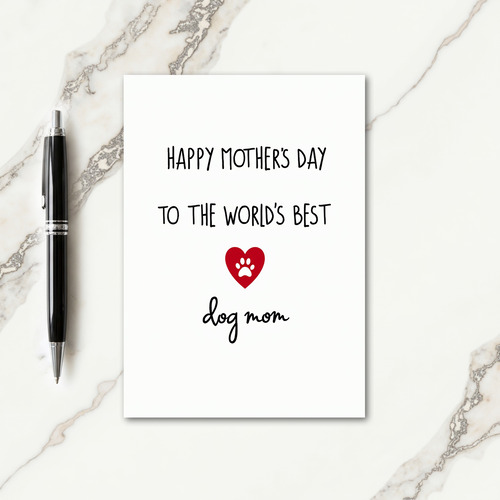 Dog Mom Illustration Mothers Day Card