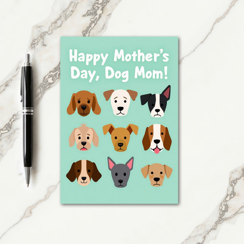 Dog Mom Mothers Day Art Card