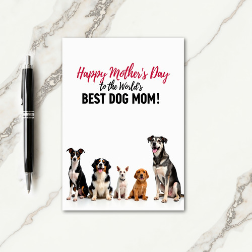 Dog Mom Mothers Day Best Friend Card