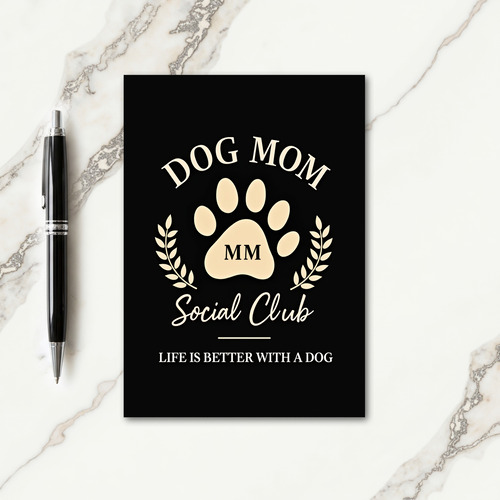 Dog Mom Paw Print Card