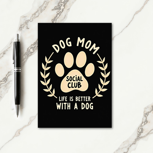Dog Mom Social Club Card