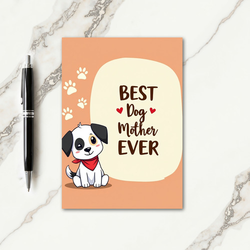 Dog Mother Illustration Card