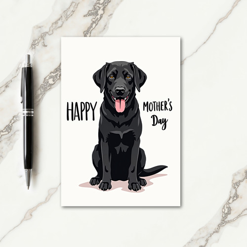 Dog Mothers Day Illustration Card