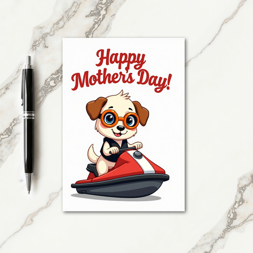 Dog Mothers Day Joy Ride Card