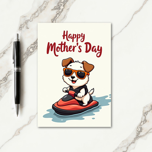 Dog Mothers Day Watercraft Card