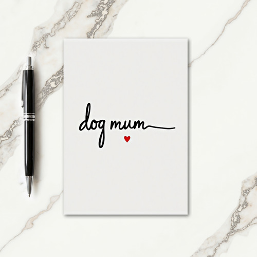 Dog Mum Crimson Heart Card