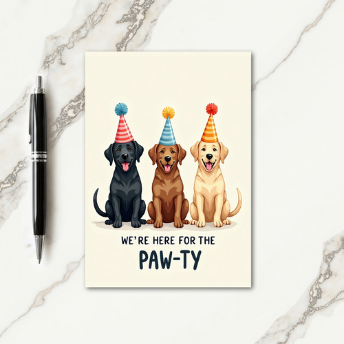 Dog Party Celebration Card