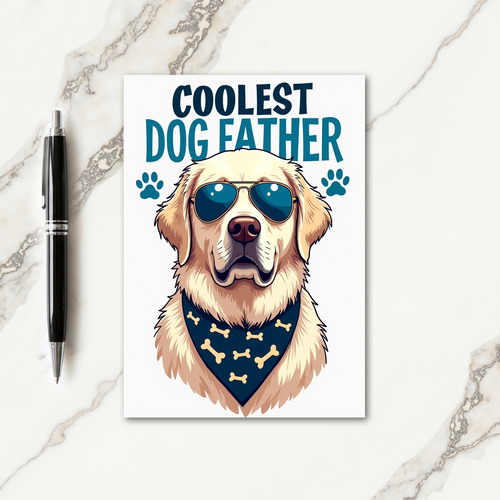 Dog Paw Prints Fathers Day Card
