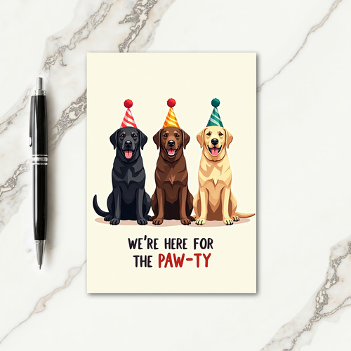 Dog Pawty Birthday Card