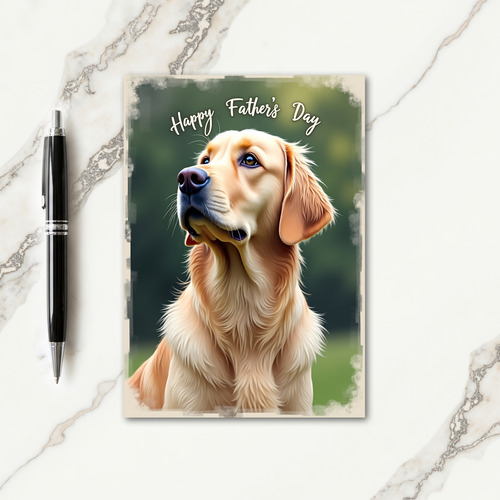 Dog Portrait Fathers Day Card