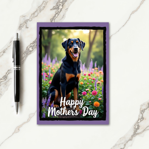 Dog Portrait Mothers Day Card