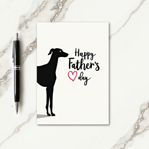 Dog Silhouette Fathers Day Card