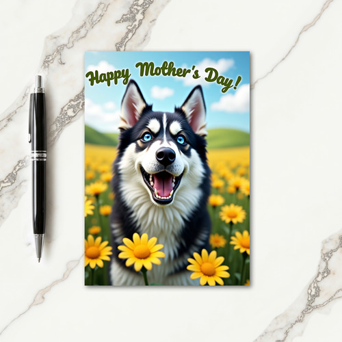 Dog Smile Mothers Day Scene Card