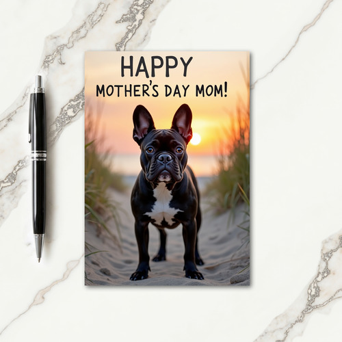 Dog Sunset Happy Mothers Day Card