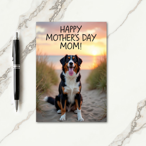 Dog Sunset Mothers Day Love Card