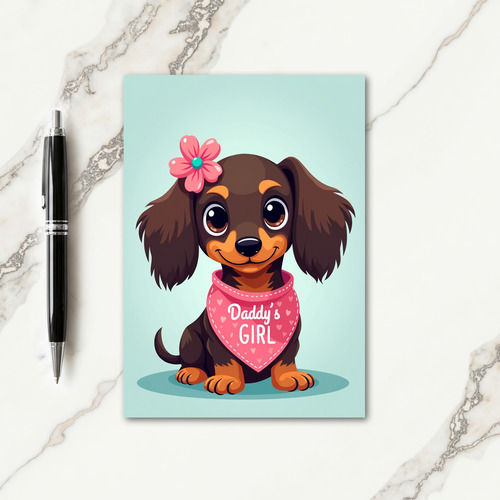 Dog Sweet Fathers Day Heart Card