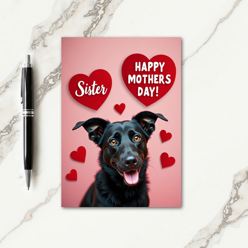 Dog Sweet Mothers Day Heart Card