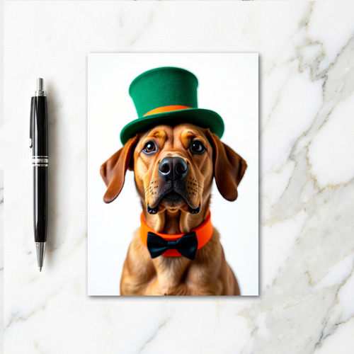 Dog With Hat Awesome Card