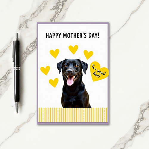 Dog With Hearts Mothers Card