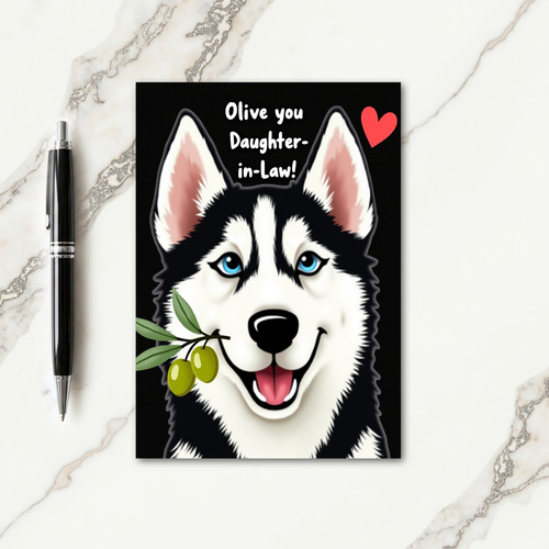 Dog With Olives Sweet Mothers Day Card
