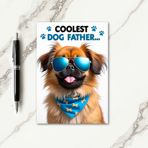 Dog With Shades Fathers Day Card
