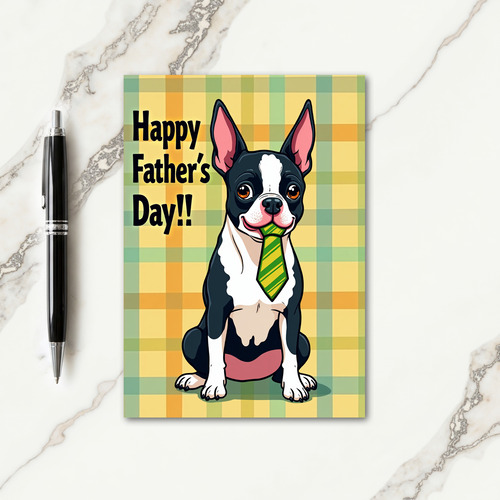 Dog With Tie Fathers Day Card