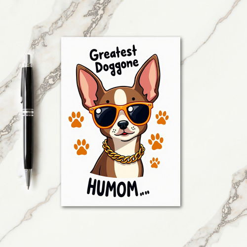 Doggone Great Humom Illustration Card