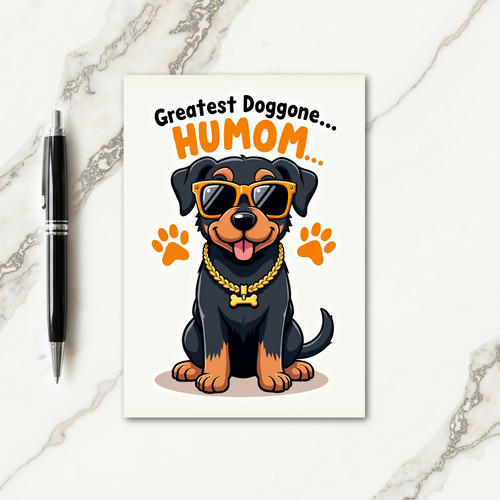 Doggone Humom Mothers Day Card