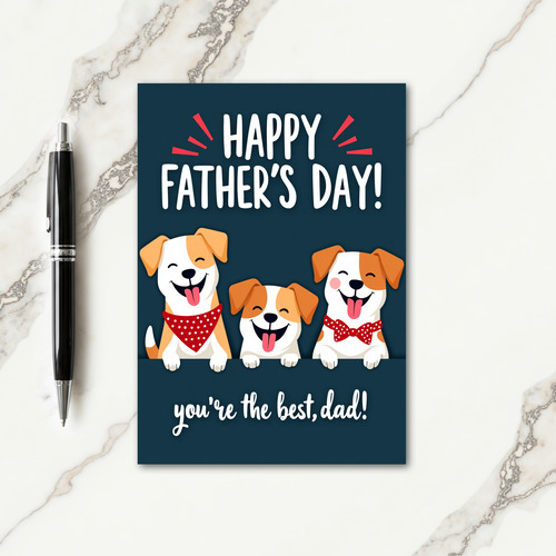 Doggy Fathers Day Cheer Card